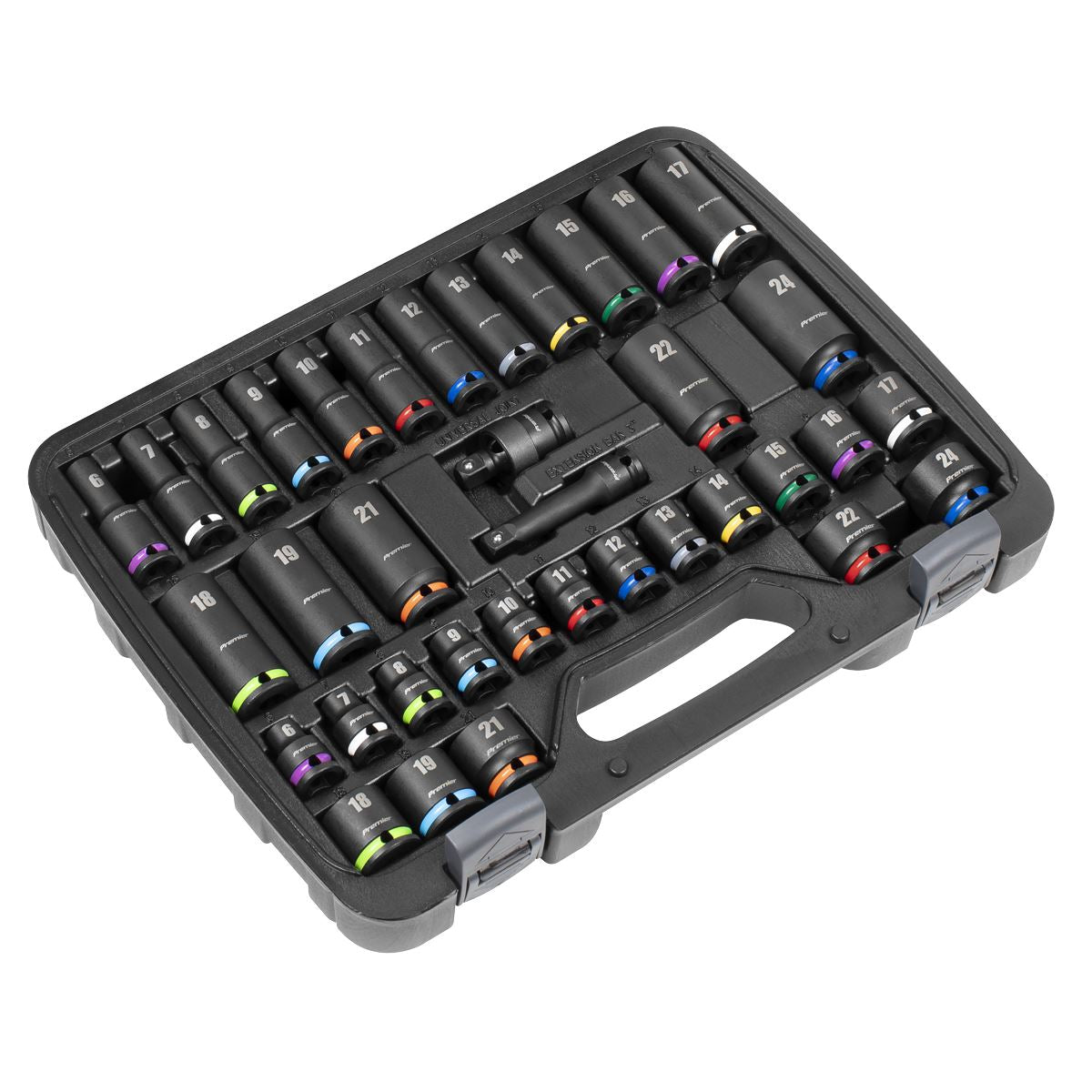 Sealey Impact Socket Set 3/8"Sq Drive 36pc