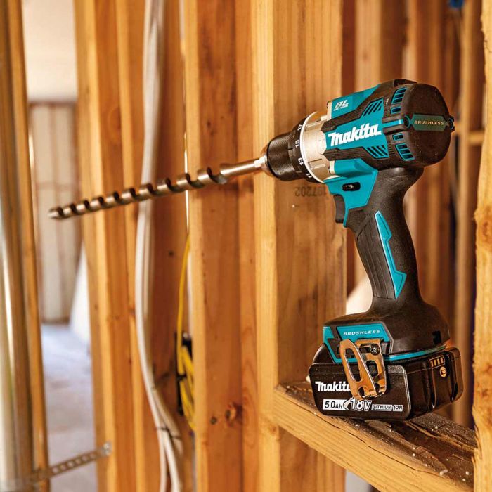 Makita 18V LXT Brushless Cordless Drill Driver with 5.0Ah Lithium-Ion Battery – Heavy Duty Power Tool