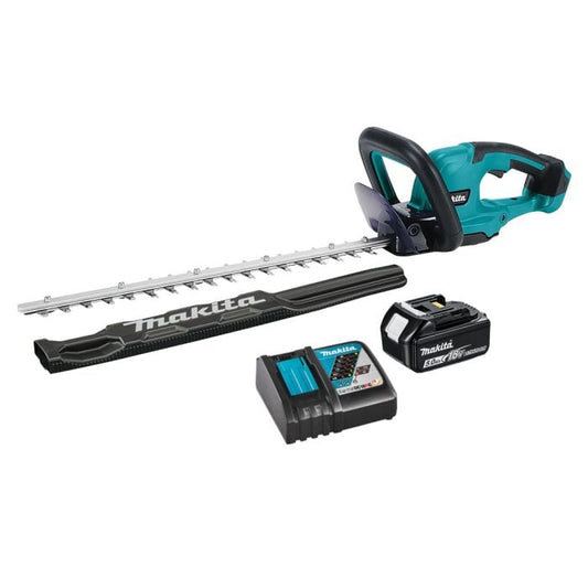 Makita 18V LXT Cordless Hedge Trimmer Kit with 5.0Ah Battery and Charger – Professional Garden Power Tool