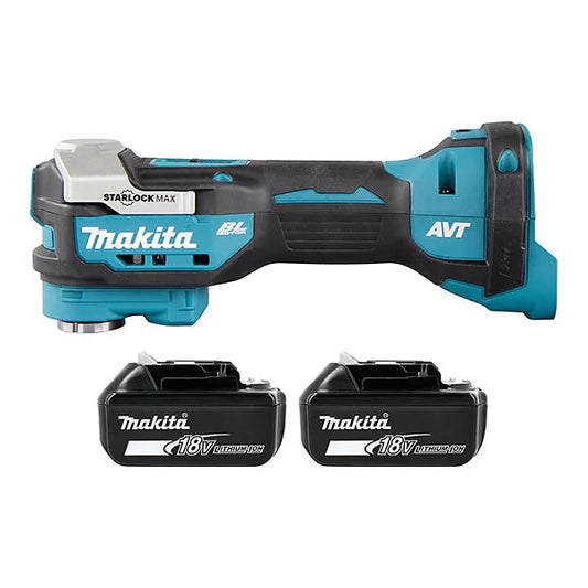 Makita DTM52Z 18V LXT StarlockMax Cordless Multi-Tool – Brushless Oscillating Tool with 2×5.0Ah Batteries